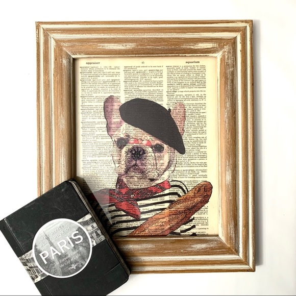 Other - FRAMED ART Print Pierre the French Bulldog
